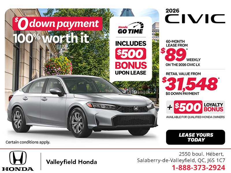 Get the 2026 Honda Civic! 