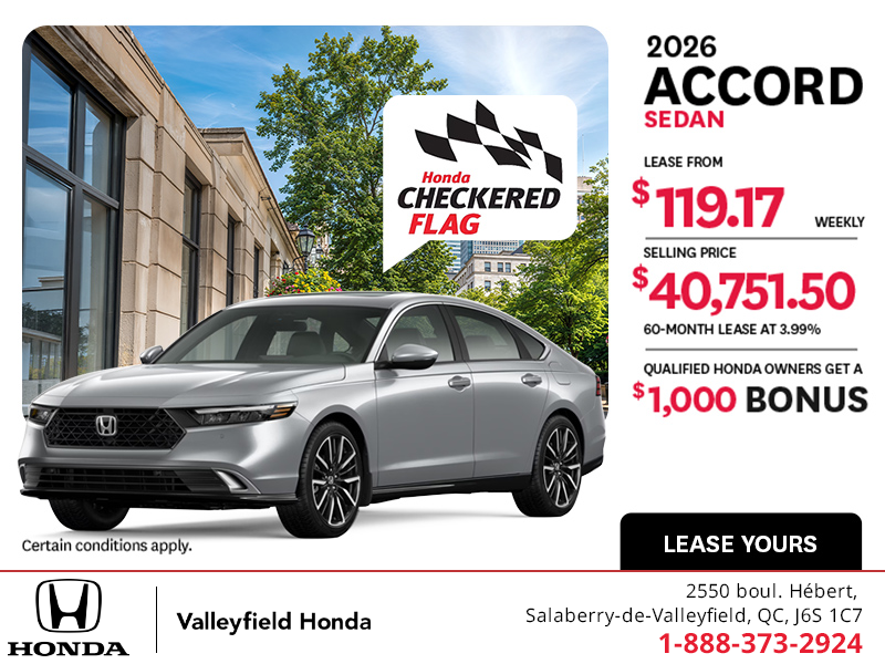 Get the 2026 Honda Accord!