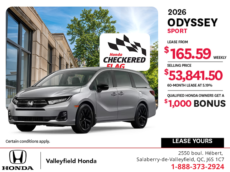 Get the 2026 Honda Odyssey! 