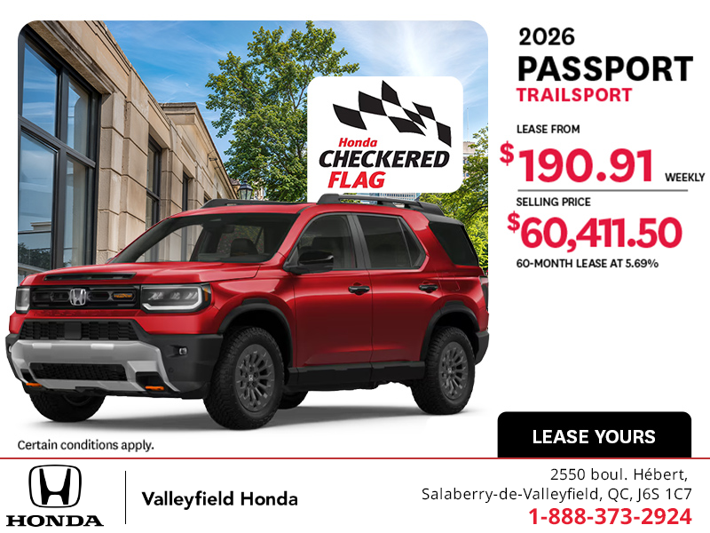 Get the 2026 Honda Passport! 