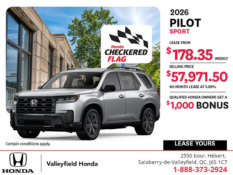Get the 2026 Honda Pilot! 