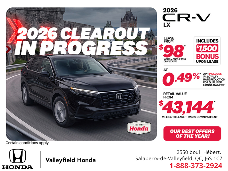 Get the 2026 Honda CR-V! 