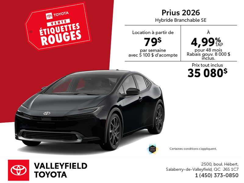 Toyota Prius Hybride Branchable SE 2026