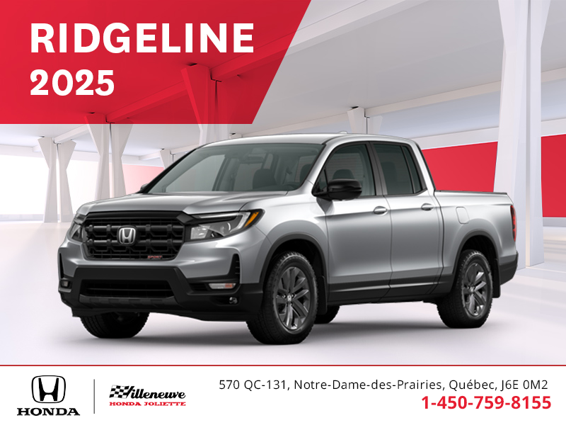 Obtenez le Honda Ridgeline 2025 !