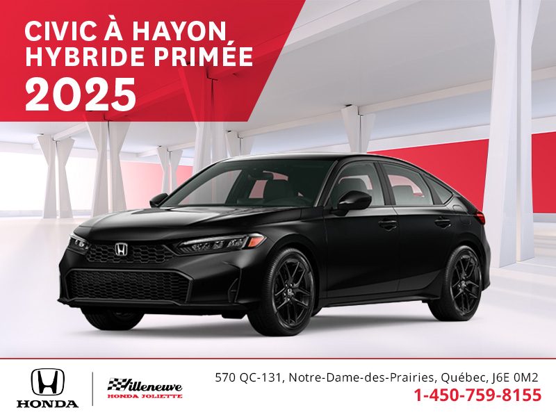 Obtenez le Honda Civic Hatchback 2025 !
