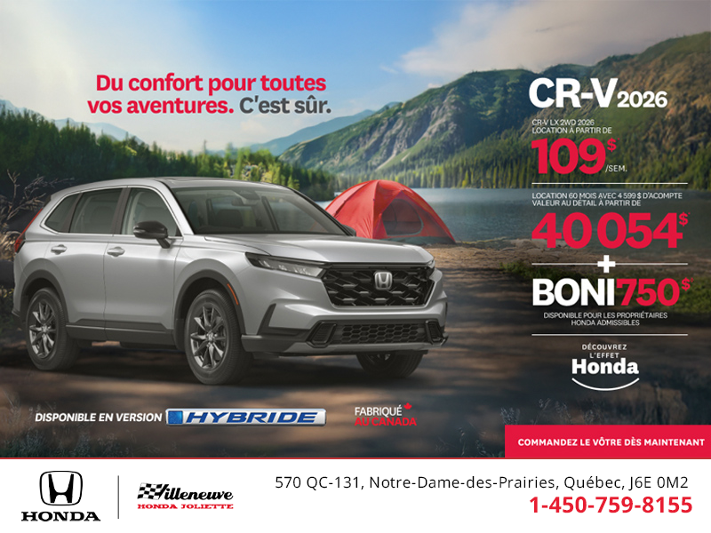 Obtenez le Honda CR-V 2026!