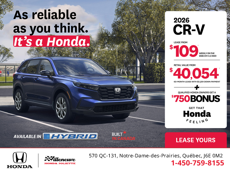 Get the 2026 Honda CR-V! 