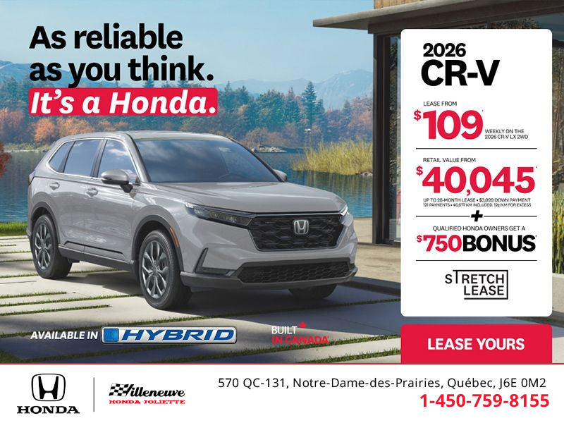 Get the 2026 Honda CR-V! 