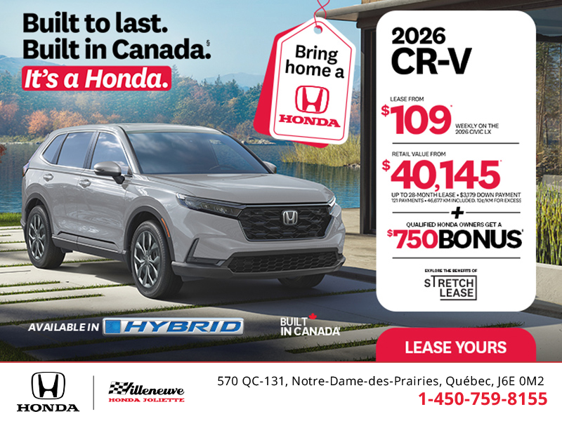 Get the 2026 Honda CR-V! 