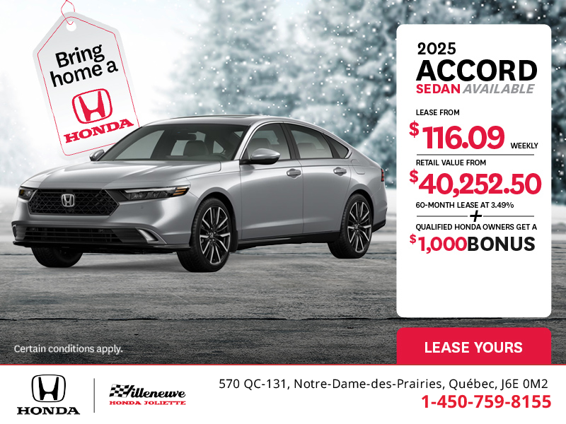 Get the 2025 Honda Accord!