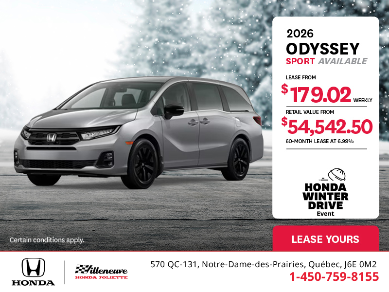Get the 2026 Honda Odyssey! 