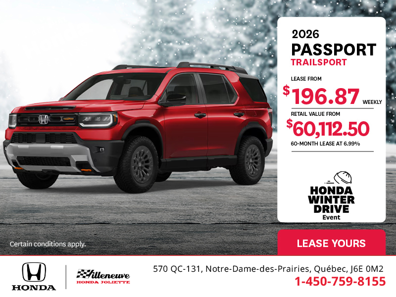 Get the 2026 Honda Passport! 