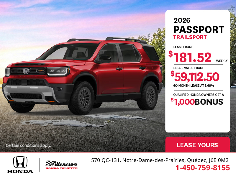 Get the 2026 Honda Passport! 