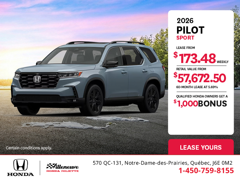 Get the 2026 Honda Pilot! 
