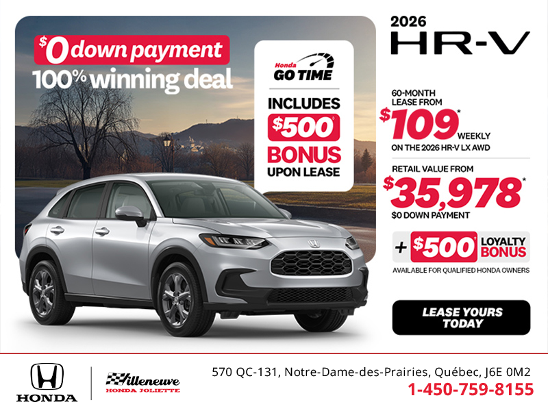 Get the 2026 Honda HR-V! 