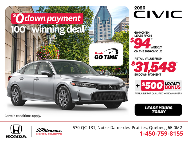 Get the 2026 Honda Civic! 