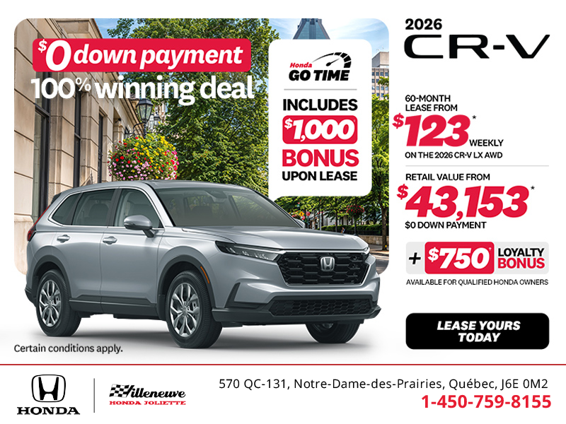 Get the 2026 Honda CR-V! 