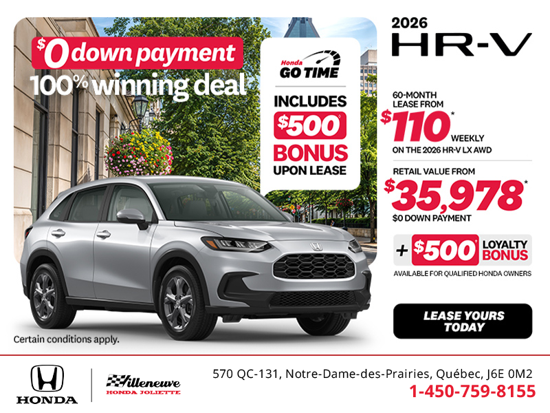 Get the 2026 Honda HR-V! 