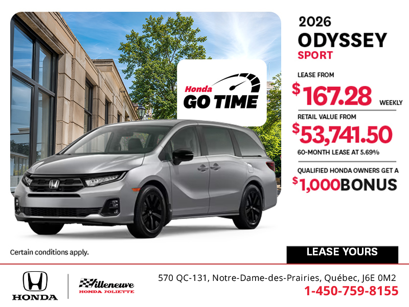 Get the 2026 Honda Odyssey! 