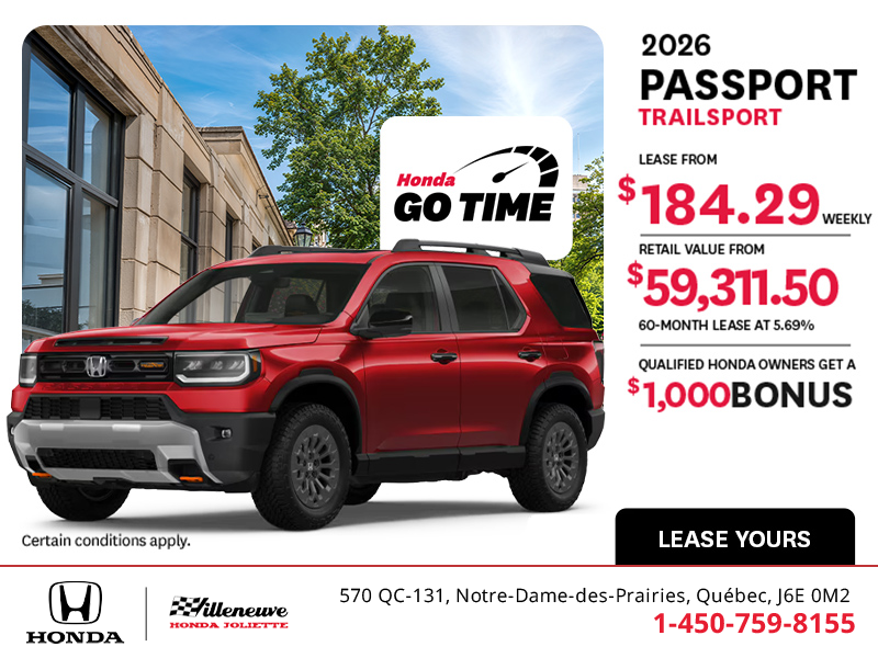 Get the 2026 Honda Passport! 