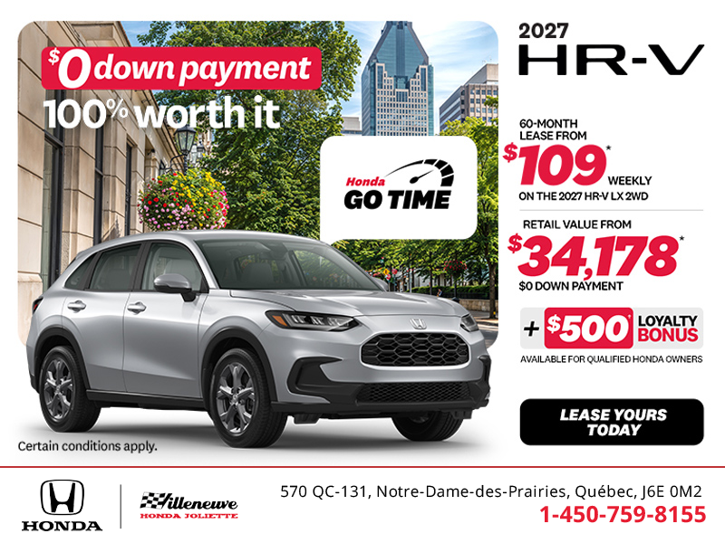 Get the 2027 Honda HR-V! 