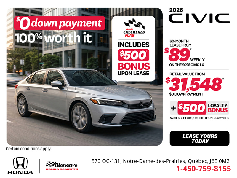 Get the 2026 Honda Civic! 