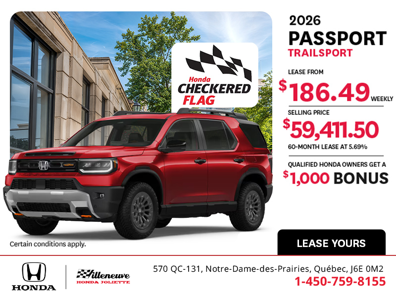 Get the 2026 Honda Passport! 