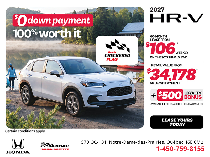 Get the 2027 Honda HR-V! 