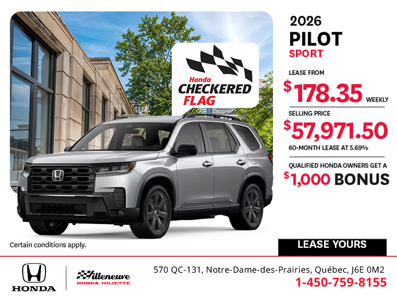 Get the 2026 Honda Pilot! 