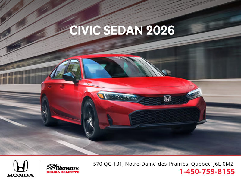 Obtenez la Honda Civic 2026 !