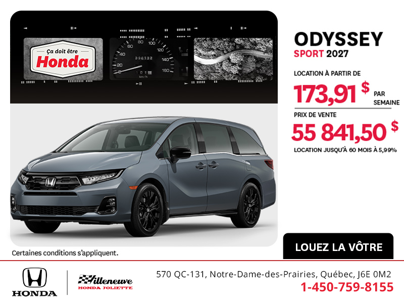 Honda Odyssey 2027