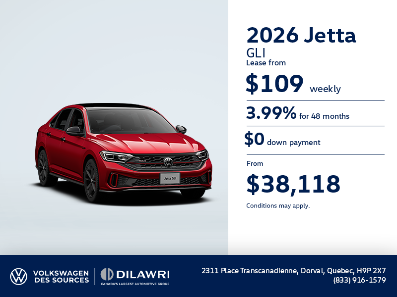 Get the 2026 Volkswagen Jetta GLI