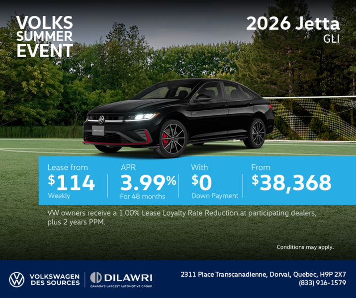 Get the 2026 Volkswagen Jetta GLI