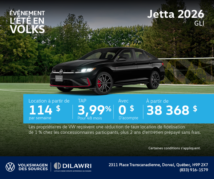 Procurez-vous la Volkswagen Jetta Gli 2026