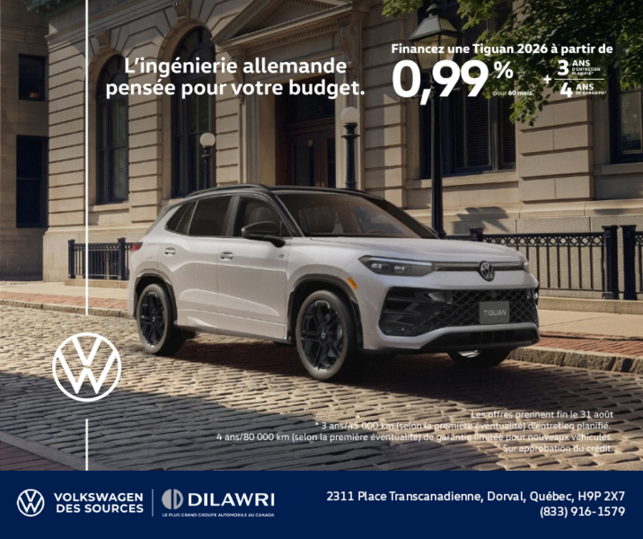 Procurez-vous le Volkswagen Tiguan 2026