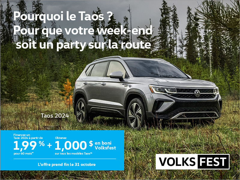 Procurez-vous le Volkswagen Taos 2024