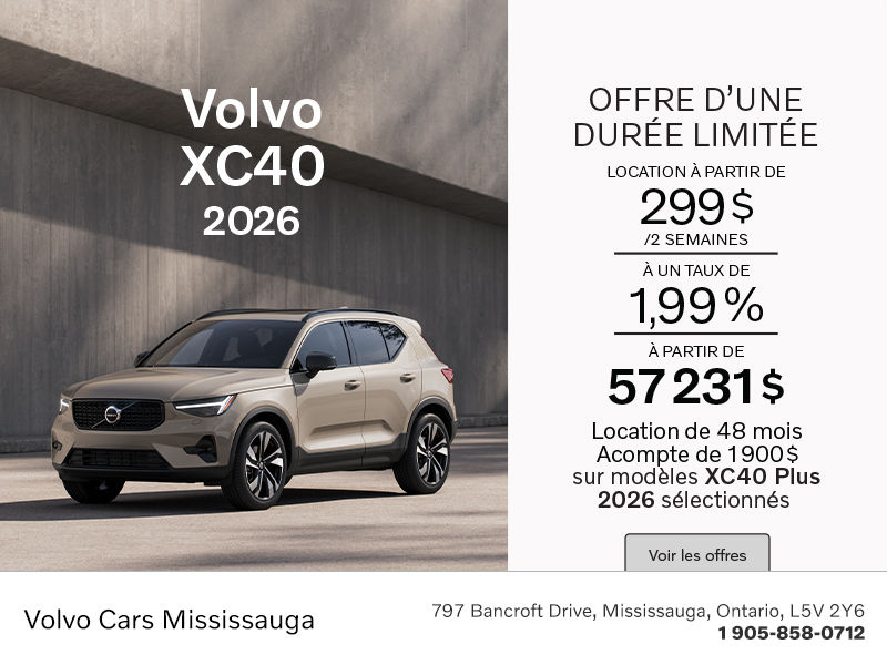 Le Volvo XC40 Plus 2026