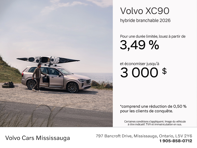 Le Volvo XC90 hybride branchable 2026