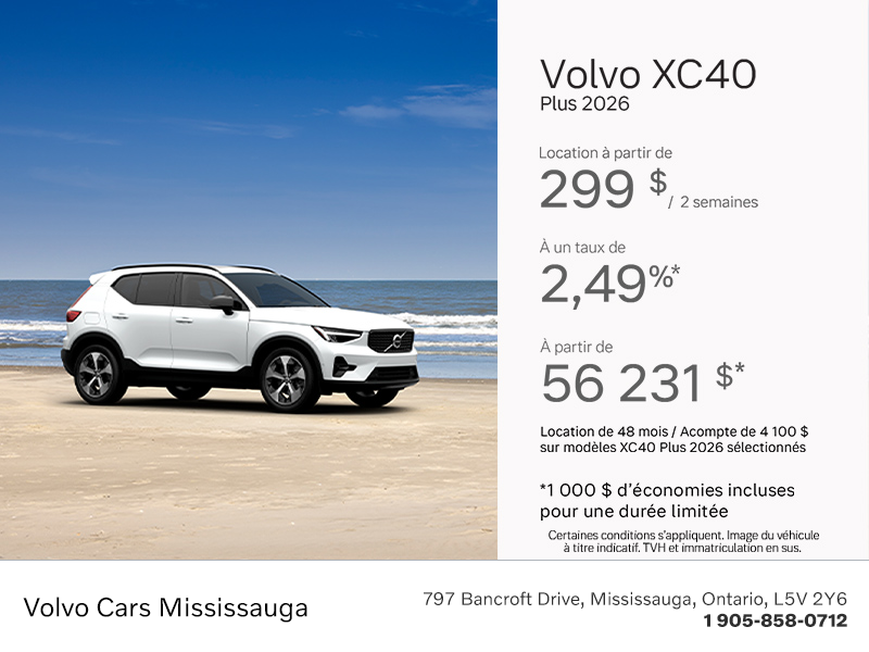 Le Volvo XC40 Plus 2026