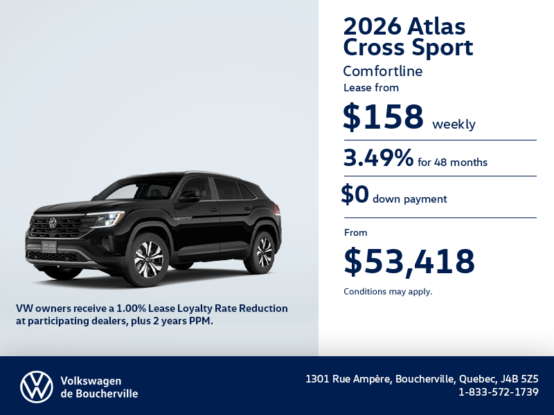 Get the 2026 Volkswagen Atlas Cross Sport