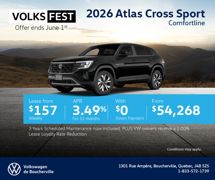 Get the 2026 Volkswagen Atlas Cross Sport