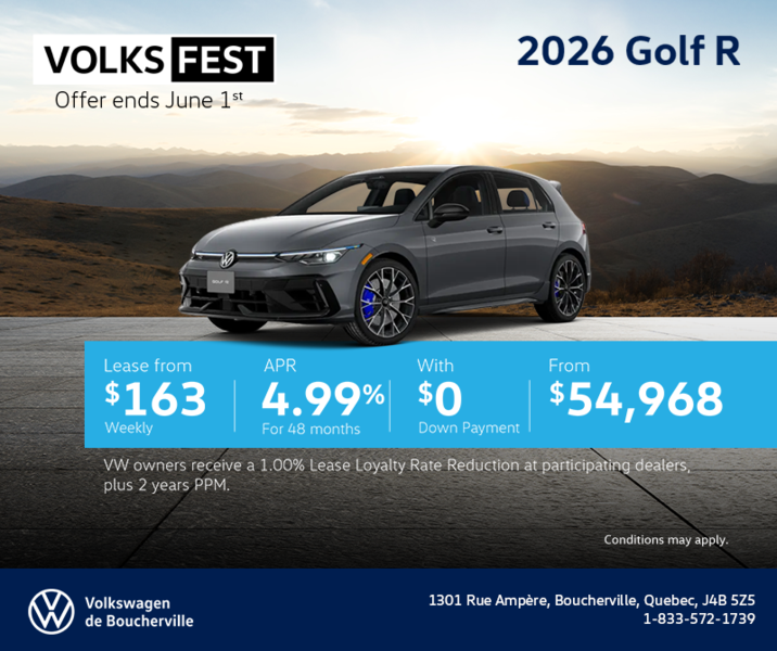 Get the 2026 Volkswagen Golf R