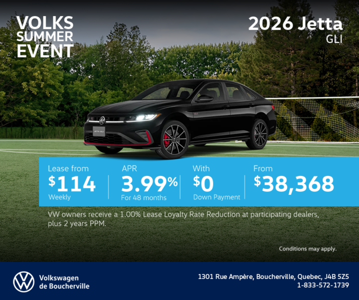 Get the 2026 Volkswagen Jetta GLI