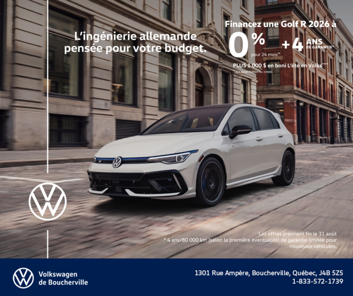 Procurez-vous la Volkswagen Golf R 2026