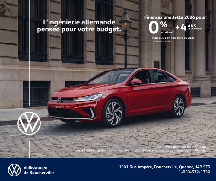 Procurez-vous la Volkswagen Jetta 2026