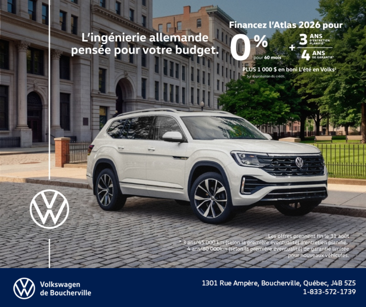 Procurez-vous le Volkswagen Atlas 2026