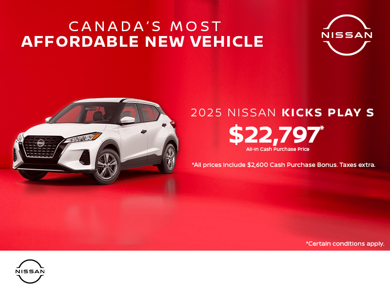 Get the 2025 Nissan Kicks Play S Today!