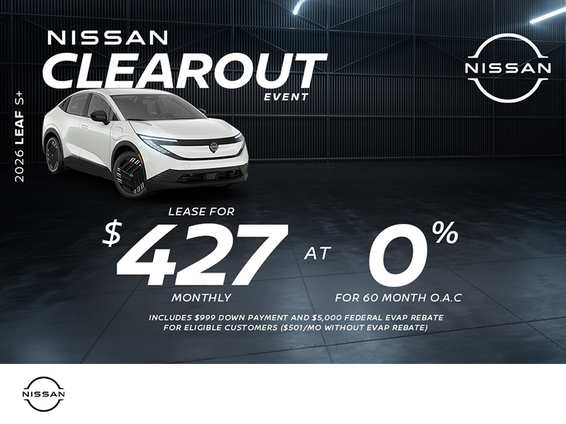 Get the 2026 Nissan Leaf S+!