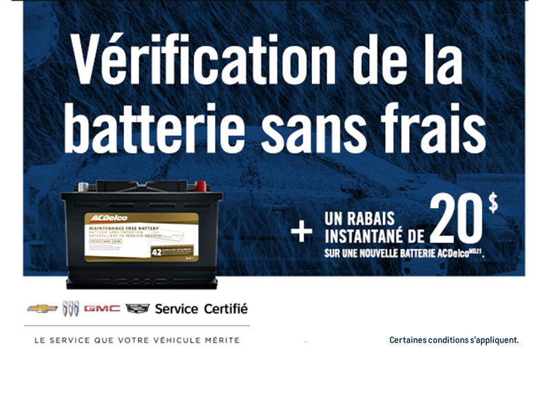 Rabais instantané de 20$ sur votre batterie