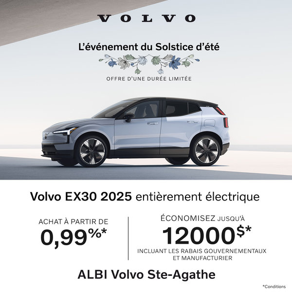 Le Volvo EX30 2025 entièrement électrique